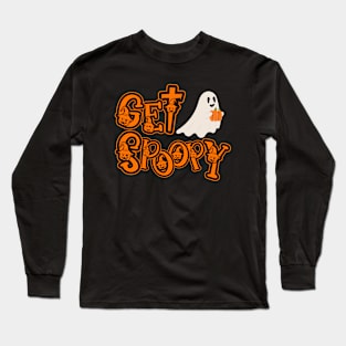 Get Spoopy Halloween Cute Ghost Long Sleeve T-Shirt